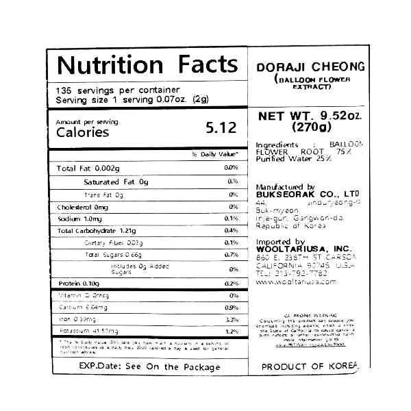 Sugar-free Balloon Flower Extract 270g