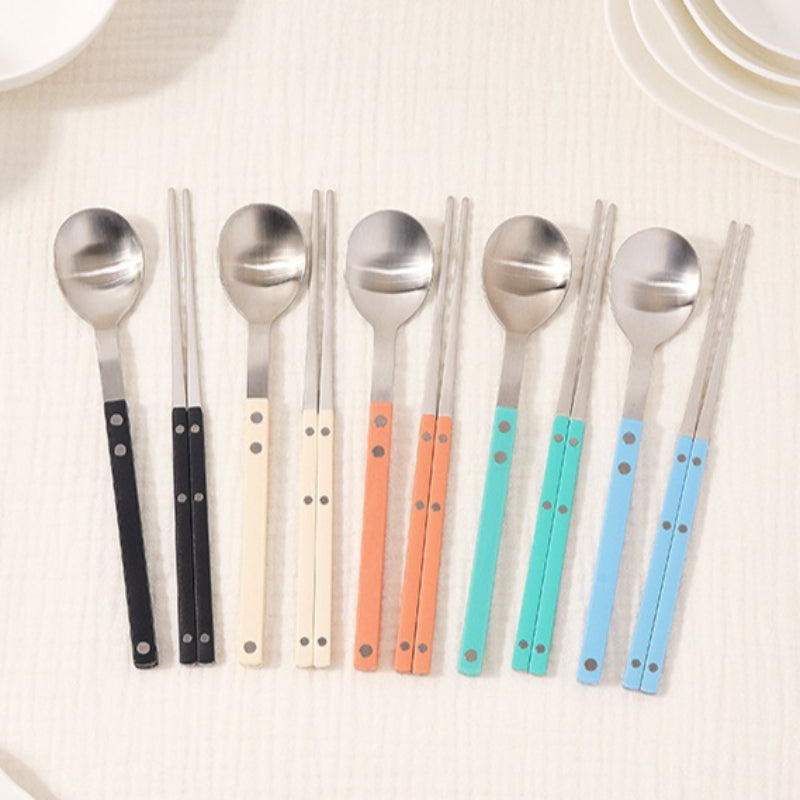 Sentier Satin Spoon + Chopstick Set Aqua