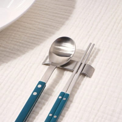 Sentier Satin Spoon + Chopstick Set Aqua
