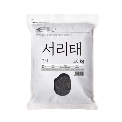 [바른곡물] 서리태 1.6kg x 3팩_ 무료배송 (묶음)