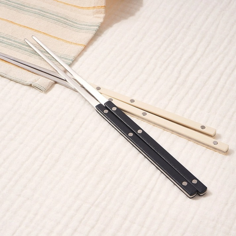 Sentier Satin Spoon + Chopstick Set Black