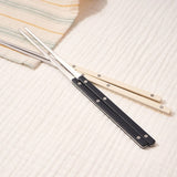 Sentier Satin Spoon + Chopstick Set Black