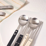 Sentier Satin Spoon + Chopstick Set Black