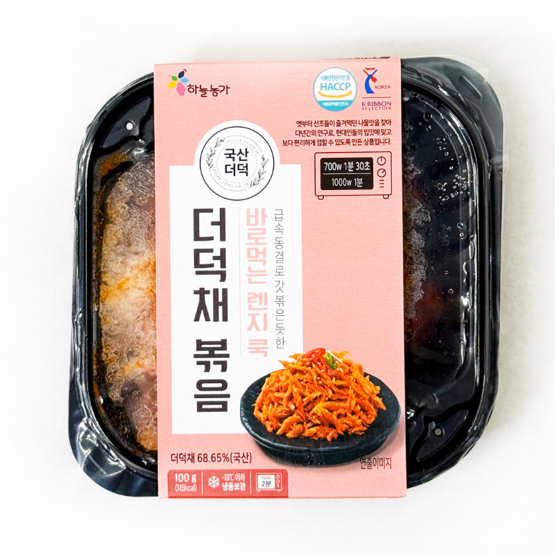 [하늘농가] 그대로 데워먹는 더덕채 볶음 100g