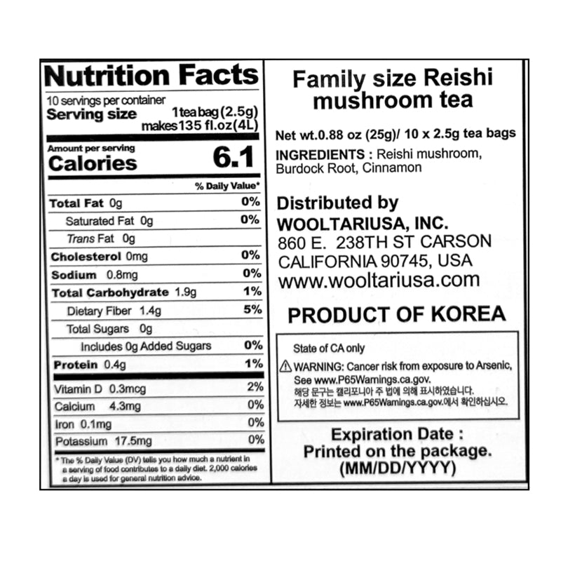 [솔룸바이오텍] 끓이는 영지버섯 (2.5g x 10ea)