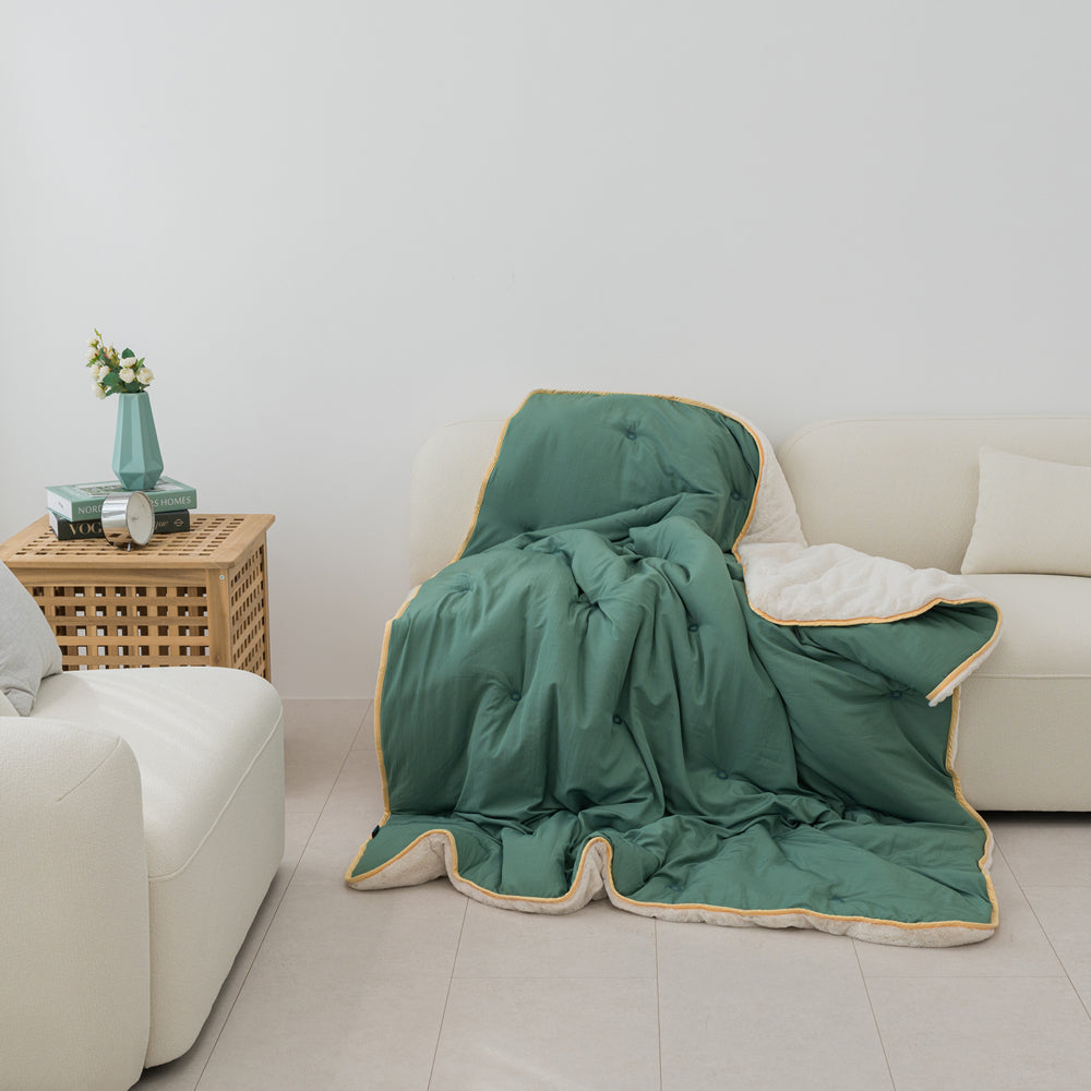 [한국직배송 E] 한길침장 극세사 담요 에코 SS/Q (색상:민트/차콜/소라)