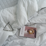 Hangil Bedding Winter Comforter – Dobby Fabric 100% Modal, AIYU Edition SS/Q (10oz) (Colors: White / Mint Gray / Blue)_ Korea Direct Delivery A