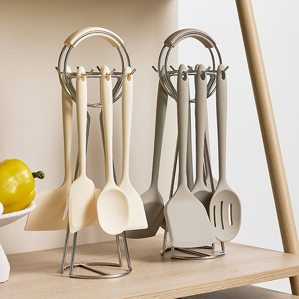Harmony Silicone Kitchen Tool 5-Piece Set with Stand + Cutting Board Set 3-Piece Set Option_Korea Direct Delivery A