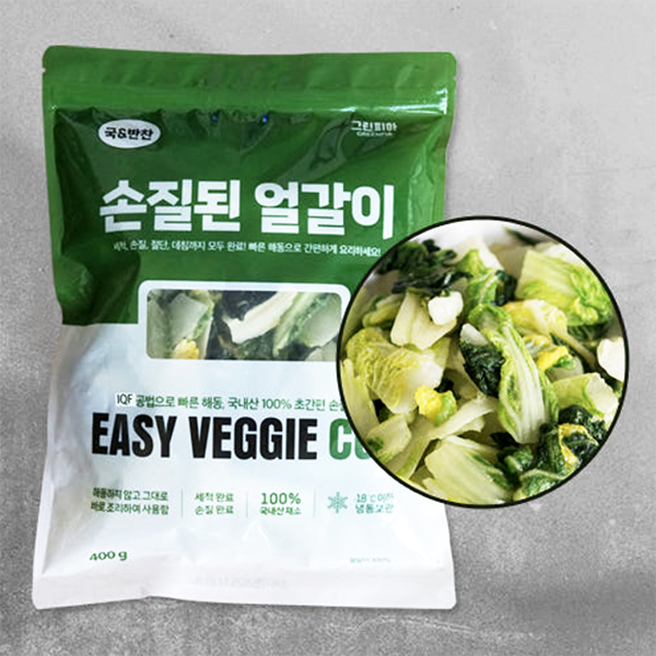 100% Korean Prepped Young Cabbage for Soups & Side Dishes 400g
