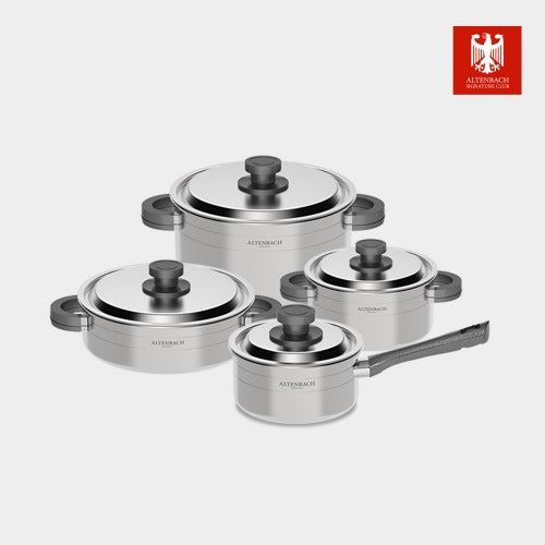 [한국직배송 C] 알텐바흐 시그니처 미뉴에트 316Ti 통5중 냄비 4종 풀세트