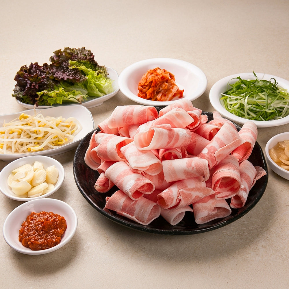 [울타리] 대패 삼겹살 (Boneless Pork Belly Thin Slice) 1lb