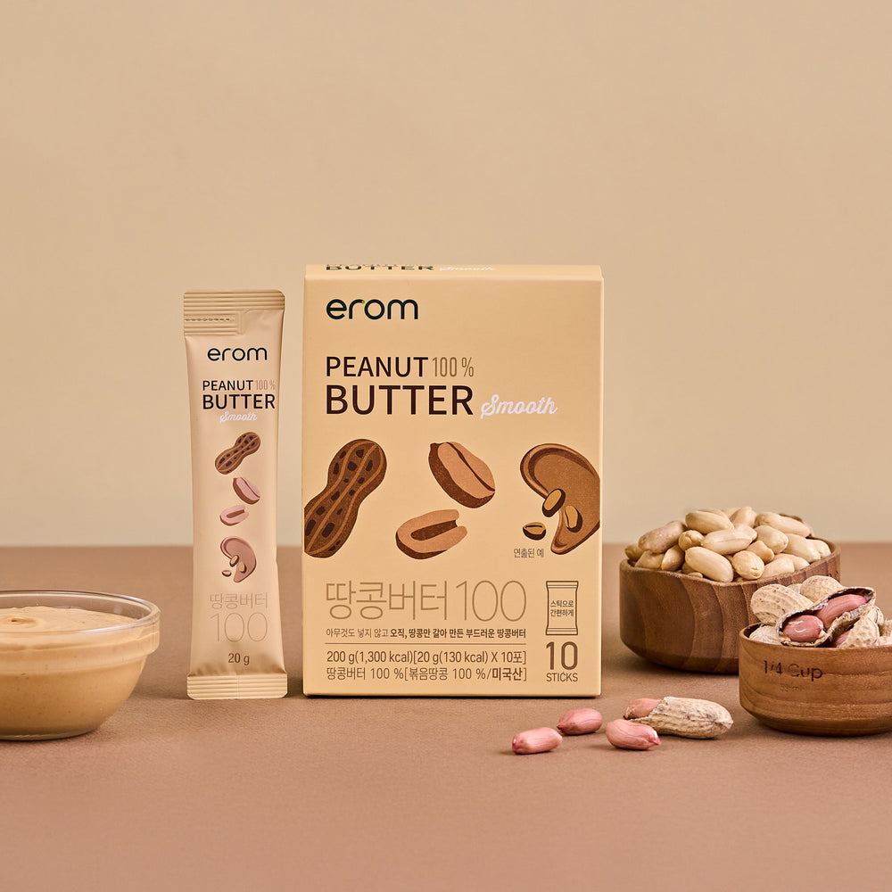 [한국직배송 B] 이롬 땅콩버터 스틱 100포