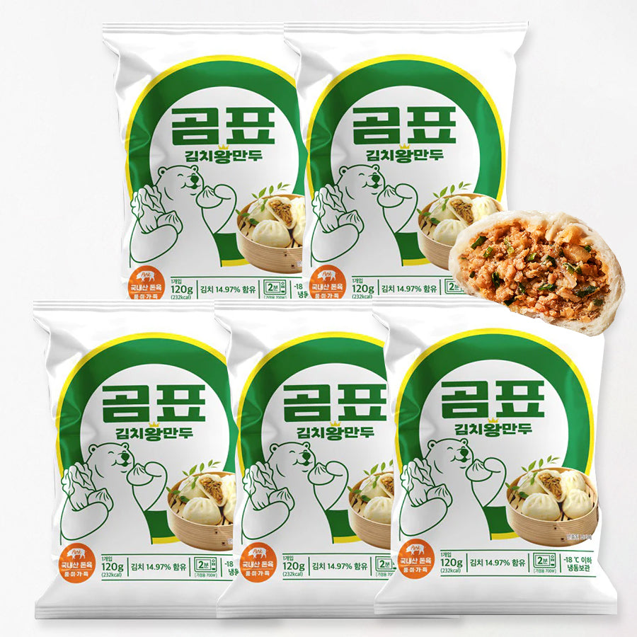 [Gamegol Food] GomPyo Kimchi Jumbo Dumpling (1pc) 120g x 5 Pack (Set)