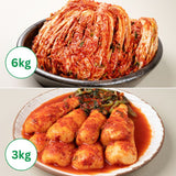[임진강김치] 연천 미금치 율무 포기김치 3kg x 2팩 + 총각김치 3kg_무료배송_4월 마지막주 순차발송