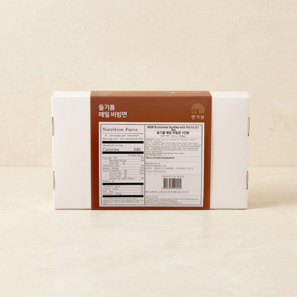 [면가원] 들기름 메밀 비빔면 밀키트 508g (4인분)