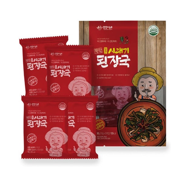 [마수아] 양양의 농부 뚝딱 얼큰 시래기된장국 50g (10g x 5개) x 2팩 (묶음)