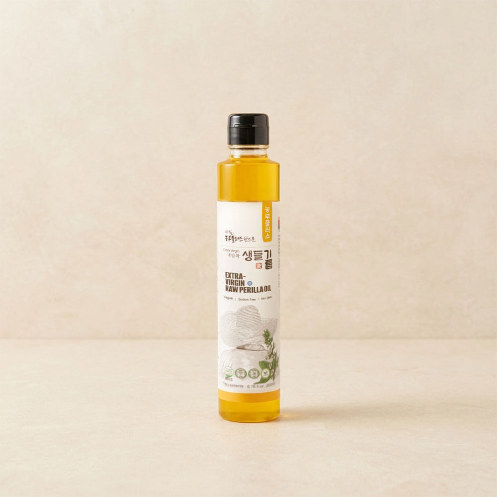 [농부플러스] 저온압착 참기름 200ml + 냉압착 생들기름 200ml (묶음)