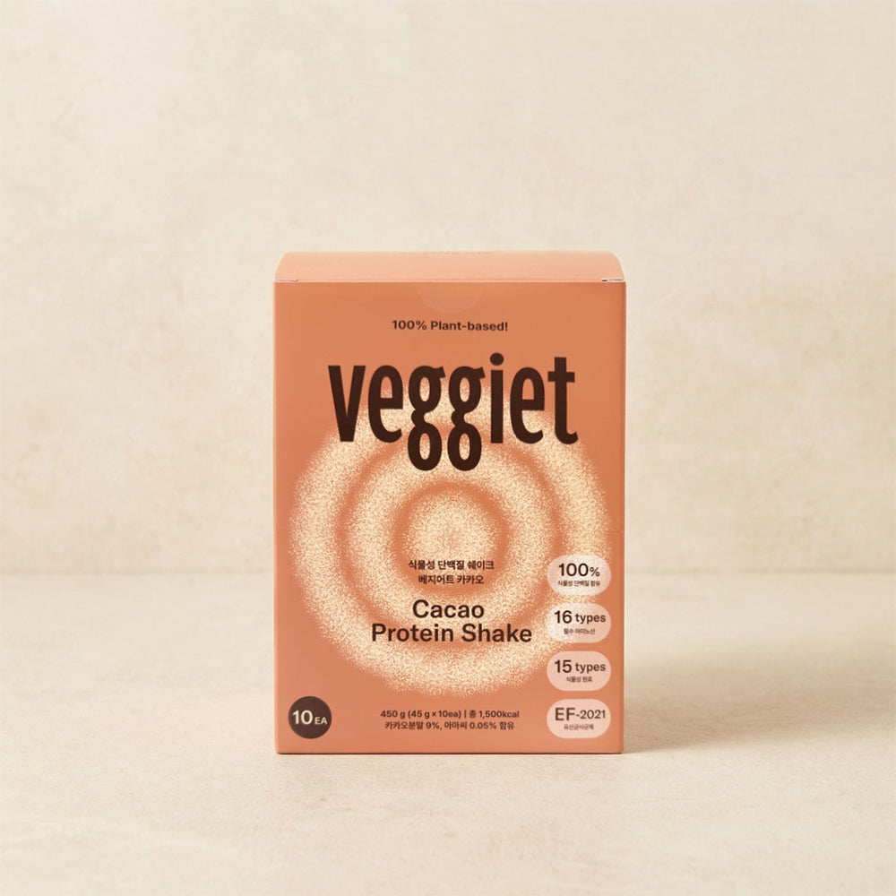 [베지어트] Veggiet 식물성 단백질 쉐이크 카카오 450g (45gx10개)