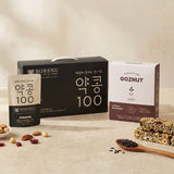 [Bobsnu] Yakkong 100 Soy Milk (190ml x 20) x 2Box + [Goznut] Black Rice Nut Bar x 2Box