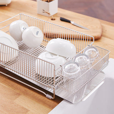 Type B Dish Rack + Vertical Utensil Holder, Cup & Cutting Board Hanger, Dishcloth Holder_Korea Direct Delivery B 