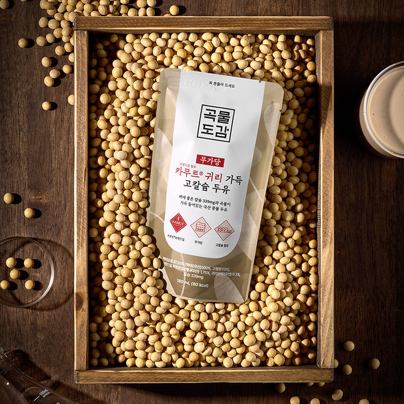 [곡물도감] 카무트 귀리 가득 고칼슘 두유 (180ml x 15팩) x 3팩 (묶음)_ 무료배송