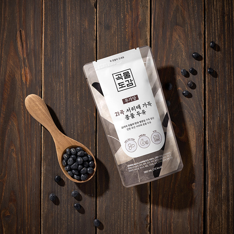 [Gokmul Dogam] Black Bean Soy Milk with 21 Multigrain (180ml x 15) x 2box_ Free Shipping