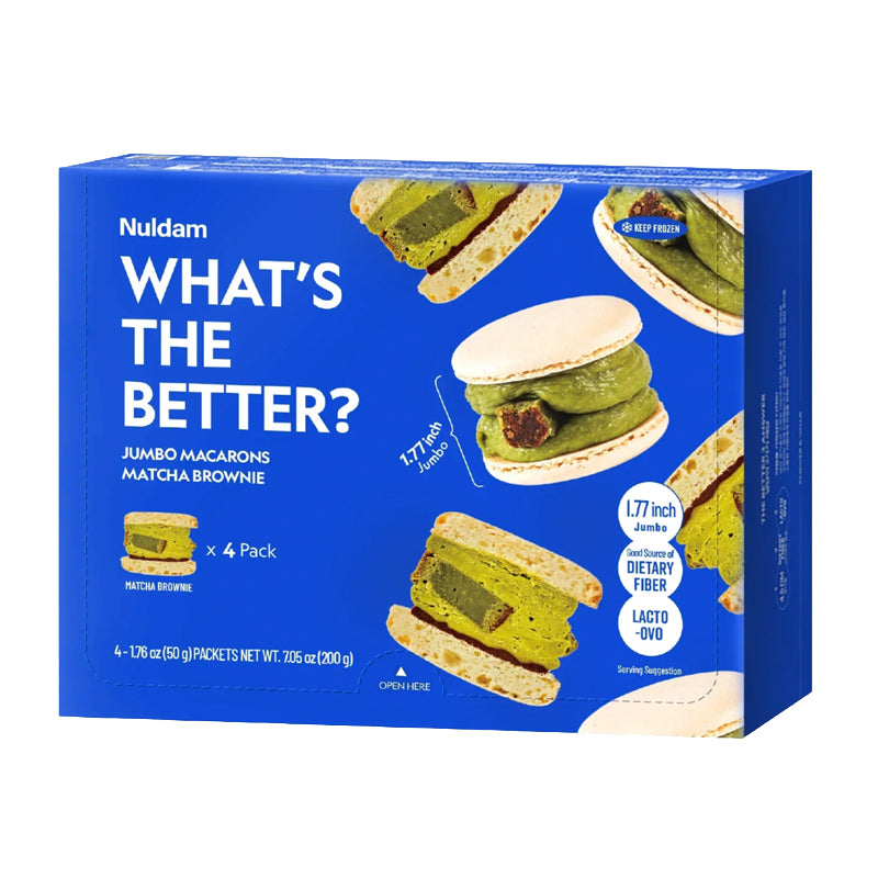 [널담] 뚱카롱 4구 - 말차 브라우니 (50g x 4개입)