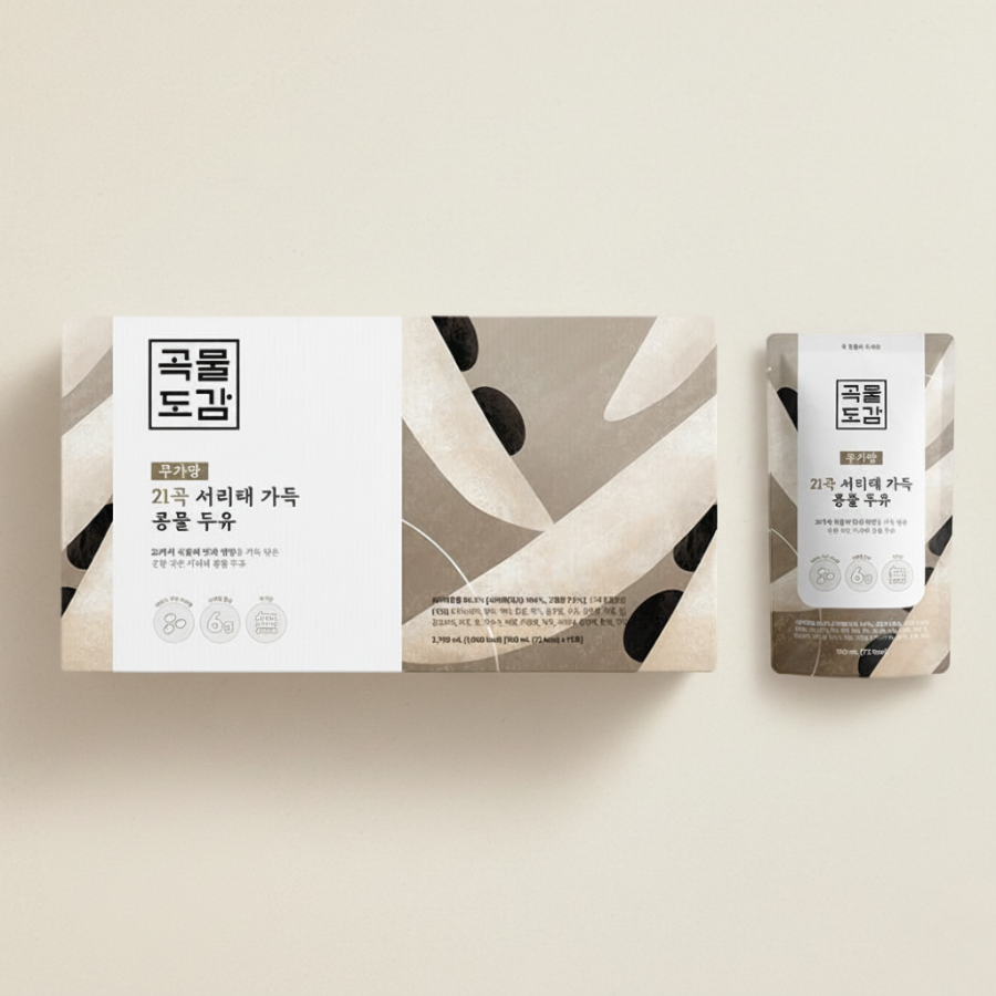 [Gokmul Dogam] Black Bean Soy Milk with 21 Multigrain (180ml x 15) x 2box_ Free Shipping