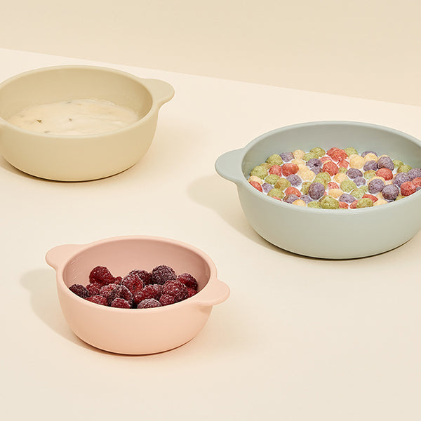 Sillymann Cream Silicone Bowl Set_Korea Direct Delivery F