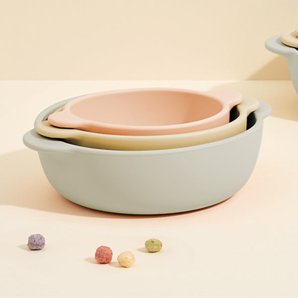 Sillymann Cream Silicone Bowl Set_Korea Direct Delivery F