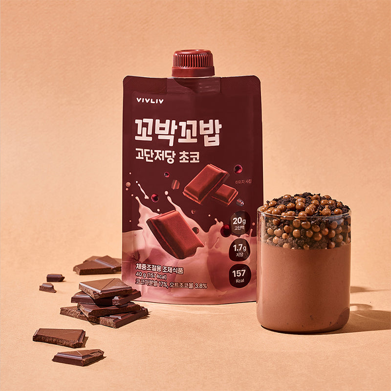 [꼬박꼬밥] 고단저당 단백질 쉐이크 초코 (40gx7팩)