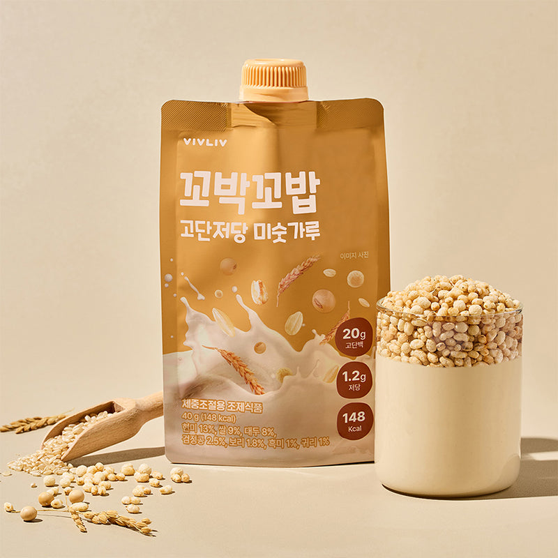 [꼬박꼬밥] 고단저당 단백질 쉐이크 미숫가루 (40gx7팩)