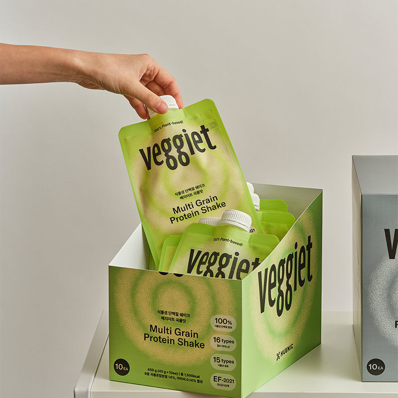 [베지어트] Veggiet 식물성 단백질 쉐이크 곡물 450g (45gx10개)