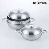 [한국직배송] 쉐프윈 316STS 통5중 파티웍 28cm / 32cm