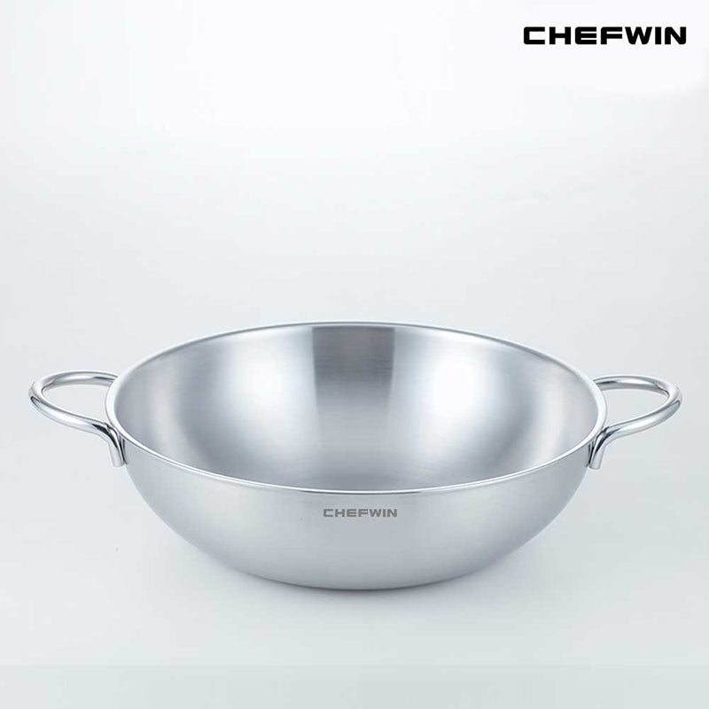 [한국직배송] 쉐프윈 316STS 통5중 파티웍 28cm / 32cm