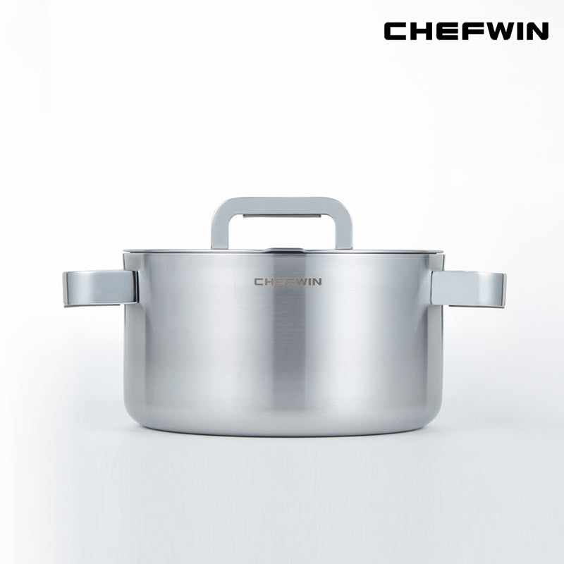 [한국직배송] 쉐프윈 316STS 통5중 양수냄비 16cm/20cm/24cm
