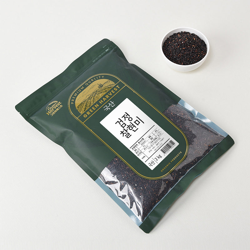 [그린하베스트] 국산 검정찰현미 2kg x 3팩_ 무료배송 (묶음)
