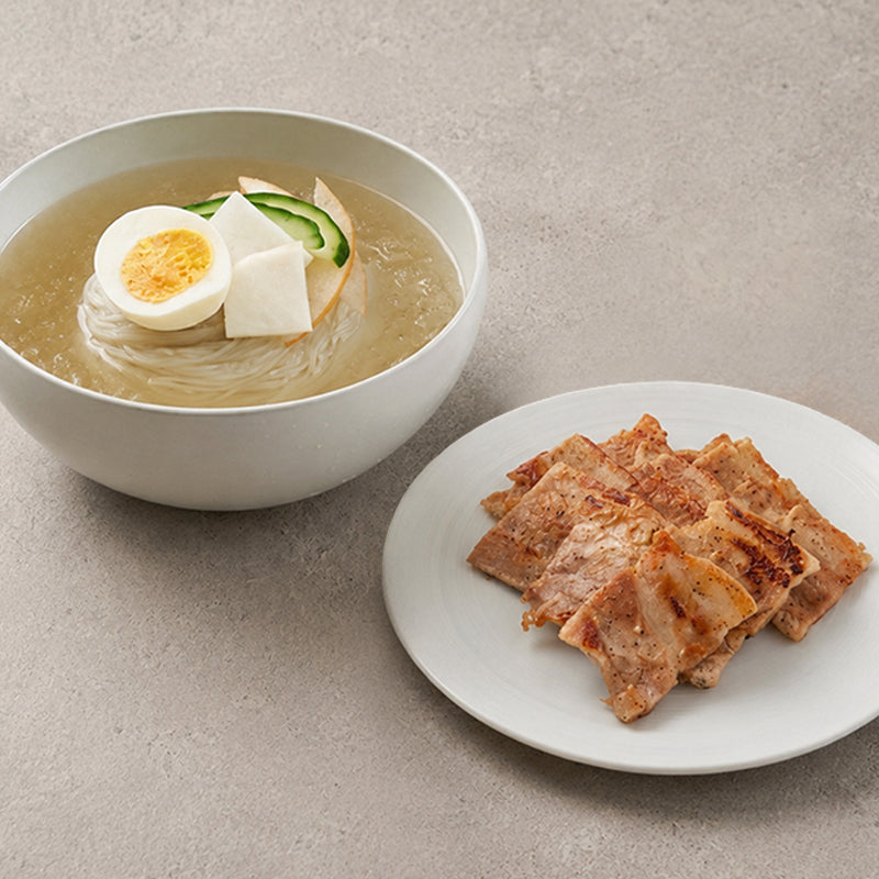 [Hot Issue] Dongchimi Cold Noodle Soup 559g + [Wooltari] Berkshire Pork Belly Slices 12oz