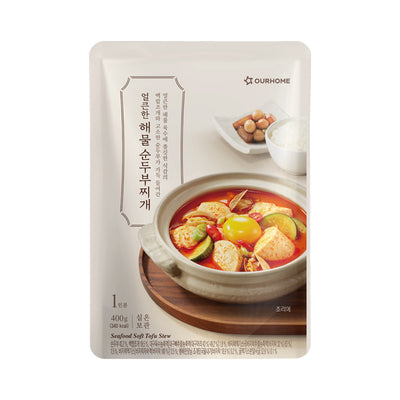 [아워홈] 얼큰한 해물 순두부찌개 400g x 2팩 (묶음)
